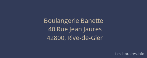 Boulangerie Banette