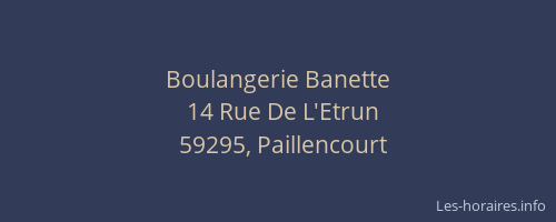 Boulangerie Banette