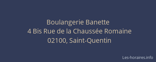 Boulangerie Banette