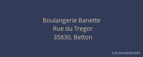 Boulangerie Banette
