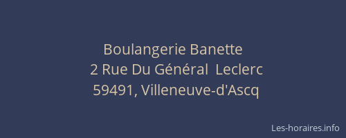 Boulangerie Banette