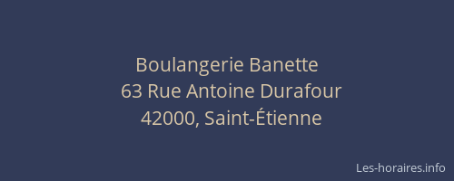 Boulangerie Banette