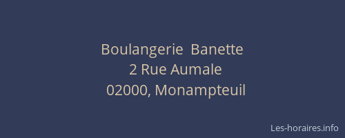 Boulangerie  Banette