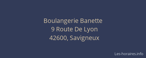Boulangerie Banette