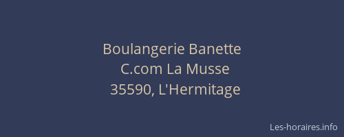 Boulangerie Banette