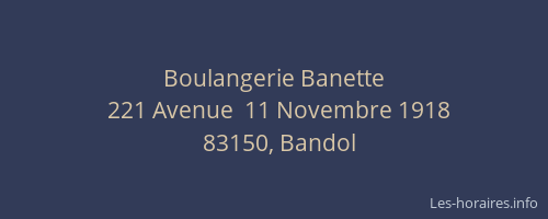 Boulangerie Banette