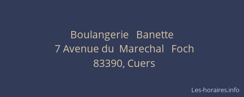 Boulangerie   Banette