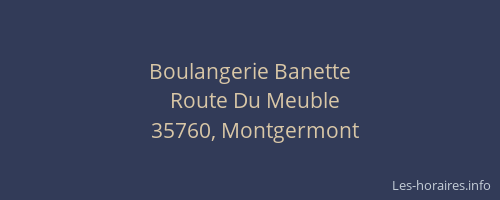 Boulangerie Banette