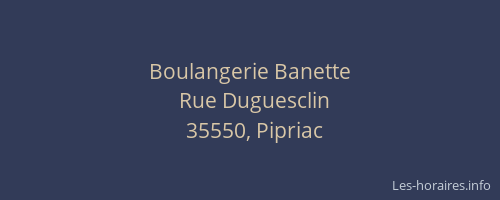 Boulangerie Banette