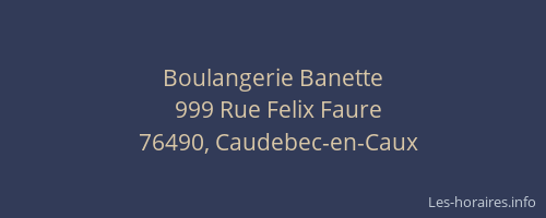 Boulangerie Banette