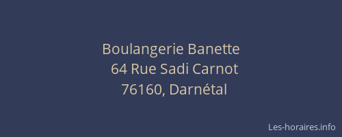 Boulangerie Banette