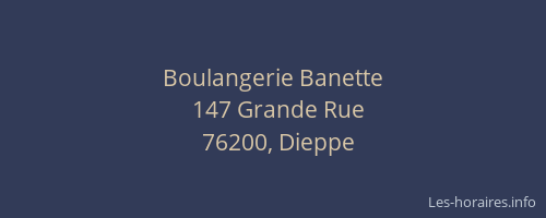Boulangerie Banette