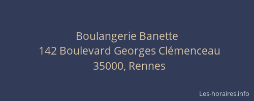 Boulangerie Banette