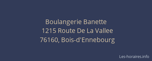 Boulangerie Banette
