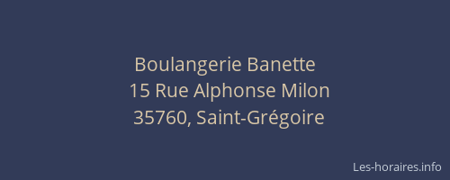 Boulangerie Banette