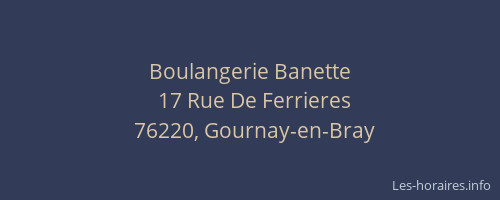 Boulangerie Banette