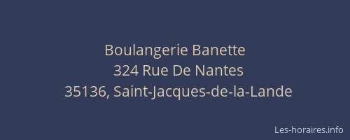 Boulangerie Banette