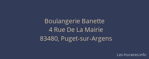 Boulangerie Banette