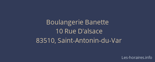 Boulangerie Banette