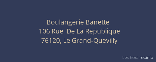 Boulangerie Banette