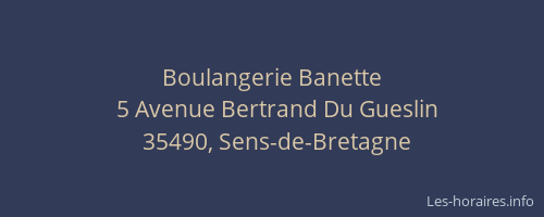 Boulangerie Banette