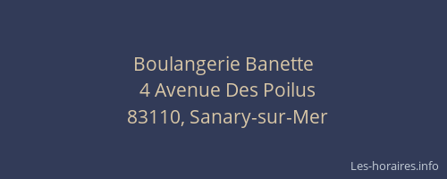 Boulangerie Banette