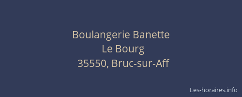 Boulangerie Banette