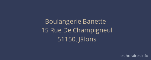 Boulangerie Banette