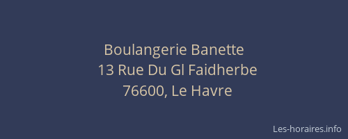 Boulangerie Banette