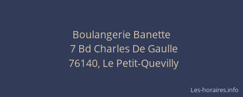 Boulangerie Banette