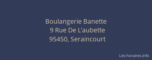 Boulangerie Banette