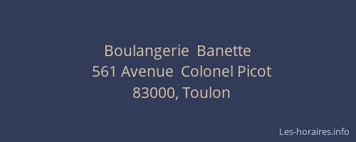 Boulangerie  Banette