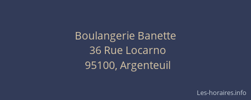 Boulangerie Banette
