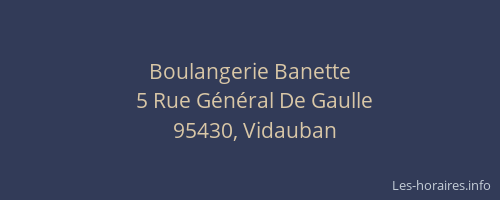 Boulangerie Banette