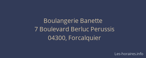 Boulangerie Banette