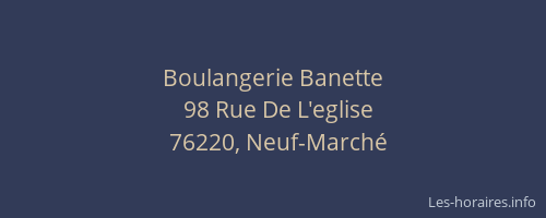 Boulangerie Banette