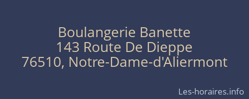 Boulangerie Banette