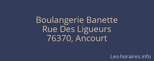 Boulangerie Banette