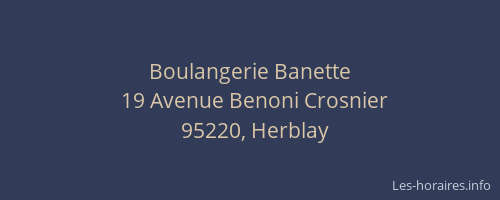 Boulangerie Banette