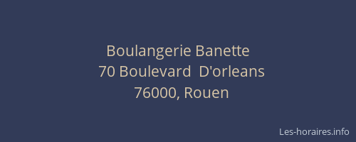 Boulangerie Banette