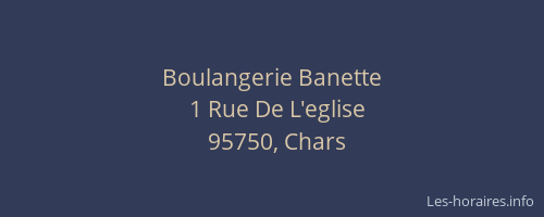 Boulangerie Banette