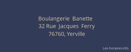 Boulangerie  Banette