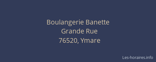 Boulangerie Banette