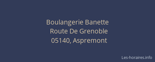 Boulangerie Banette