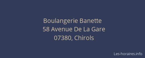 Boulangerie Banette