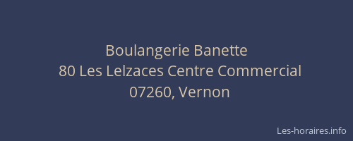 Boulangerie Banette