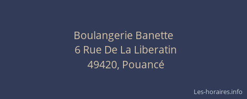 Boulangerie Banette
