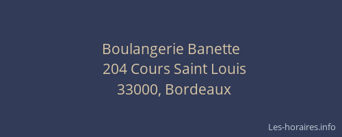 Boulangerie Banette