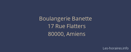 Boulangerie Banette