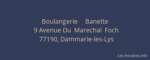 Boulangerie     Banette
